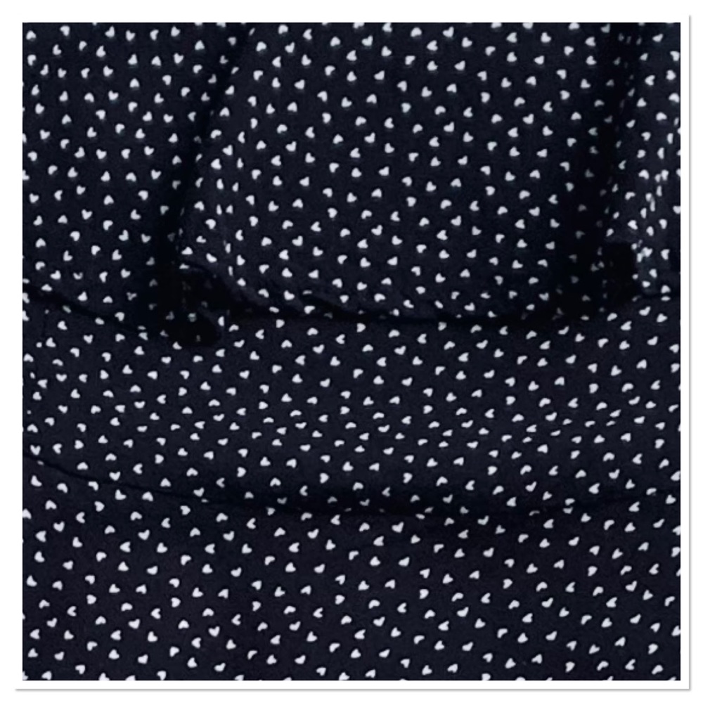 Sirena Off Shoulder Double Slit Dress Black White Heart Print Size Large - Picture 8 of 12